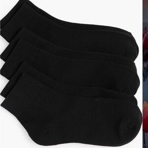 Nordstrom Black 3/4 Crew Socks